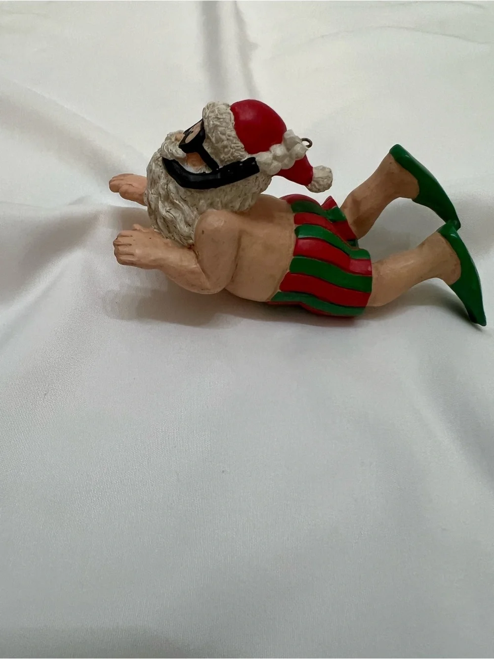 Vintage Snorkeling Santa Diver Ornament Holiday Swim Shorts Flippers